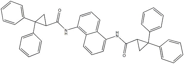 N-(5-{[(2,2-diphenylcyclopropyl)carbonyl]amino}-1-naphthyl)-2,2-diphenylcyclopropanecarboxamide Struktur