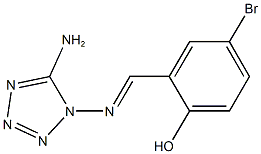 2-{[(5-amino-1H-tetraazol-1-yl)imino]methyl}-4-bromophenol Struktur