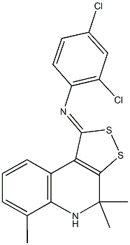 N-(2,4-dichlorophenyl)-N-(4,4,6-trimethyl-4,5-dihydro-1H-[1,2]dithiolo[3,4-c]quinolin-1-ylidene)amine Struktur