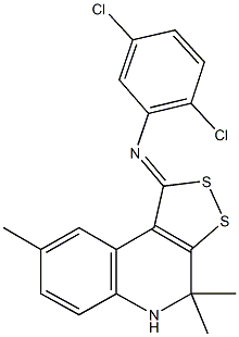 N-(2,5-dichlorophenyl)-N-(4,4,8-trimethyl-4,5-dihydro-1H-[1,2]dithiolo[3,4-c]quinolin-1-ylidene)amine Struktur