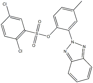 2-(2H-1,2,3-benzotriazol-2-yl)-4-methylphenyl 2,5-dichlorobenzenesulfonate Struktur