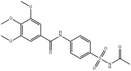 N-{4-[(acetylamino)sulfonyl]phenyl}-3,4,5-trimethoxybenzamide Struktur