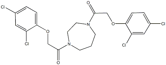 1,4-bis[(2,4-dichlorophenoxy)acetyl]-1,4-diazepane Struktur