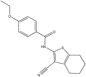 N-(3-cyano-4,5,6,7-tetrahydro-1-benzothien-2-yl)-4-ethoxybenzamide Struktur