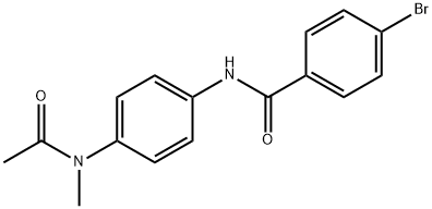 N-{4-[acetyl(methyl)amino]phenyl}-4-bromobenzamide Struktur