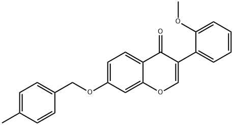 3-(2-methoxyphenyl)-7-[(4-methylbenzyl)oxy]-4H-chromen-4-one Struktur