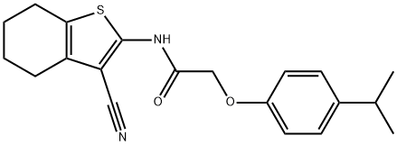 N-(3-cyano-4,5,6,7-tetrahydro-1-benzothien-2-yl)-2-(4-isopropylphenoxy)acetamide Struktur