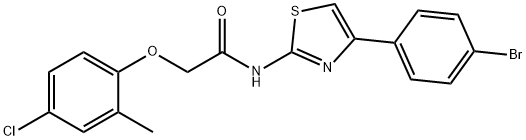 N-[4-(4-bromophenyl)-1,3-thiazol-2-yl]-2-(4-chloro-2-methylphenoxy)acetamide Struktur