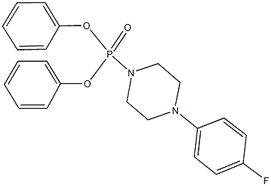 diphenyl 4-(4-fluorophenyl)-1-piperazinylphosphonate Struktur