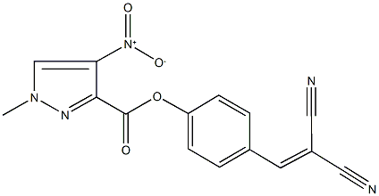 4-(2,2-dicyanovinyl)phenyl 1-methyl-4-nitro-1H-pyrazole-3-carboxylate Struktur