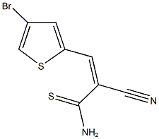 3-(4-bromo-2-thienyl)-2-cyano-2-propenethioamide Struktur