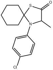 4-(4-chlorophenyl)-3-methyl-1-thia-4-azaspiro[4.5]decan-2-one Struktur