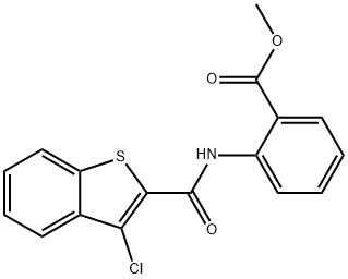 methyl 2-{[(3-chloro-1-benzothien-2-yl)carbonyl]amino}benzoate Struktur