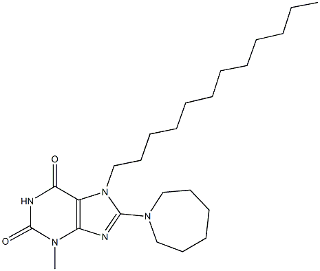 8-azepan-1-yl-7-dodecyl-3-methyl-3,7-dihydro-1H-purine-2,6-dione Struktur