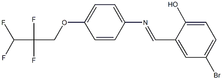 4-bromo-2-({[4-(2,2,3,3-tetrafluoropropoxy)phenyl]imino}methyl)phenol Struktur