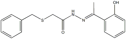 2-(benzylsulfanyl)-N'-[1-(2-hydroxyphenyl)ethylidene]acetohydrazide Struktur