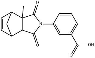 3-(2-methyl-3,5-dioxo-4-azatricyclo[5.2.1.0~2,6~]dec-8-en-4-yl)benzoic acid Struktur