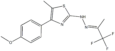 1,1,1-trifluoroacetone [4-(4-methoxyphenyl)-5-methyl-1,3-thiazol-2-yl]hydrazone Struktur