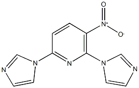 3-nitro-2,6-di(1H-imidazol-1-yl)pyridine Struktur