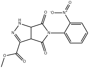 methyl 5-{2-nitrophenyl}-4,6-dioxo-1,3a,4,5,6,6a-hexahydropyrrolo[3,4-c]pyrazole-3-carboxylate Struktur