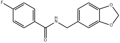 N-(1,3-benzodioxol-5-ylmethyl)-4-fluorobenzamide Struktur