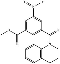 methyl 3-(3,4-dihydroquinolin-1(2H)-ylcarbonyl)-5-nitrobenzoate Struktur