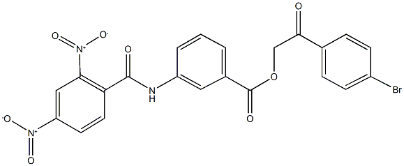 2-(4-bromophenyl)-2-oxoethyl 3-({2,4-dinitrobenzoyl}amino)benzoate Struktur