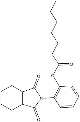 2-(1,3-dioxooctahydro-2H-isoindol-2-yl)phenyl heptanoate Struktur