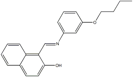 1-{[(3-butoxyphenyl)imino]methyl}-2-naphthol Struktur