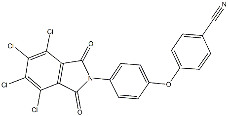 4-[4-(4,5,6,7-tetrachloro-1,3-dioxo-1,3-dihydro-2H-isoindol-2-yl)phenoxy]benzonitrile Struktur