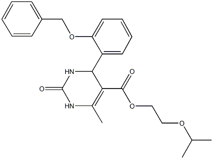 2-isopropoxyethyl 4-[2-(benzyloxy)phenyl]-6-methyl-2-oxo-1,2,3,4-tetrahydro-5-pyrimidinecarboxylate Struktur