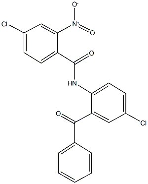 4-chloro-N-[4-chloro-2-(phenylcarbonyl)phenyl]-2-nitrobenzamide Struktur