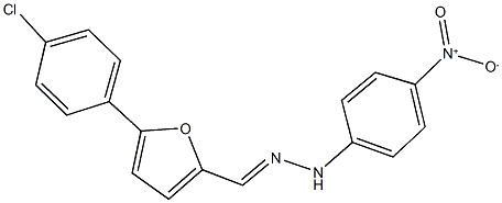 5-(4-chlorophenyl)-2-furaldehyde {4-nitrophenyl}hydrazone Struktur