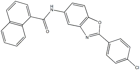 N-[2-(4-chlorophenyl)-1,3-benzoxazol-5-yl]naphthalene-1-carboxamide Struktur