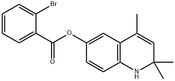 2,2,4-trimethyl-1,2-dihydro-6-quinolinyl 2-bromobenzoate Struktur