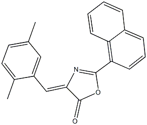 4-(2,5-dimethylbenzylidene)-2-(1-naphthyl)-1,3-oxazol-5(4H)-one Struktur