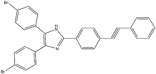 4,5-bis(4-bromophenyl)-2-[4-(phenylethynyl)phenyl]-1H-imidazole Struktur