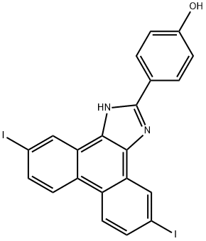 4-(5,10-diiodo-1H-phenanthro[9,10-d]imidazol-2-yl)phenol Struktur