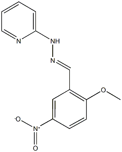 5-nitro-2-methoxybenzaldehyde 2-pyridinylhydrazone Struktur