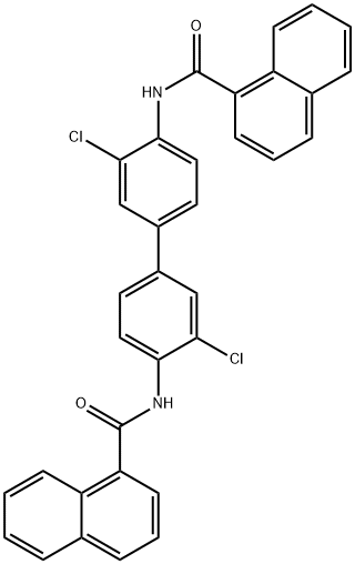 N-[3,3'-dichloro-4'-(1-naphthoylamino)[1,1'-biphenyl]-4-yl]-1-naphthamide Struktur