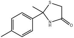 2-methyl-2-(4-methylphenyl)-1,3-thiazolidin-4-one Struktur