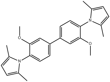 1-[4'-(2,5-dimethyl-1H-pyrrol-1-yl)-3,3'-dimethoxy[1,1'-biphenyl]-4-yl]-2,5-dimethyl-1H-pyrrole Struktur