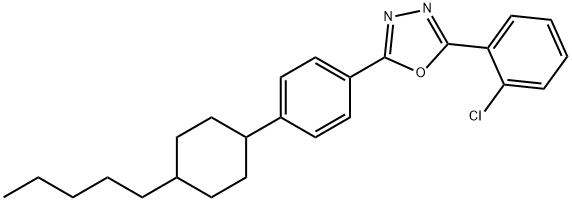 2-(2-chlorophenyl)-5-[4-(4-pentylcyclohexyl)phenyl]-1,3,4-oxadiazole Struktur