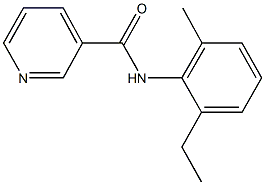 N-(2-ethyl-6-methylphenyl)nicotinamide Struktur