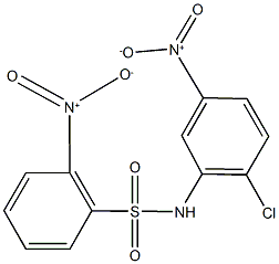 N-{2-chloro-5-nitrophenyl}-2-nitrobenzenesulfonamide Struktur