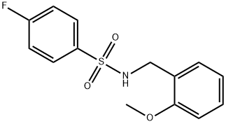 4-fluoro-N-{[2-(methyloxy)phenyl]methyl}benzenesulfonamide Struktur