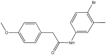 N-(4-bromo-3-methylphenyl)-2-(4-methoxyphenyl)acetamide Struktur