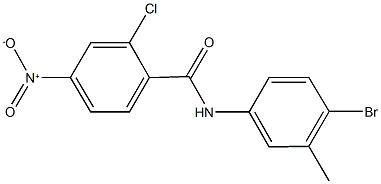 N-(4-bromo-3-methylphenyl)-2-chloro-4-nitrobenzamide Struktur