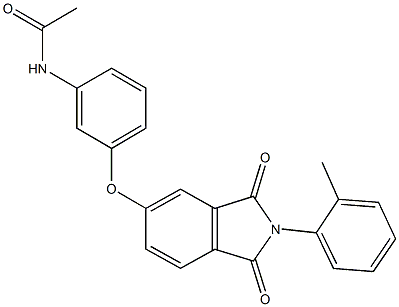 N-(3-{[2-(2-methylphenyl)-1,3-dioxo-2,3-dihydro-1H-isoindol-5-yl]oxy}phenyl)acetamide Struktur