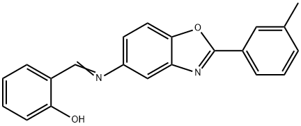 2-({[2-(3-methylphenyl)-1,3-benzoxazol-5-yl]imino}methyl)phenol Struktur